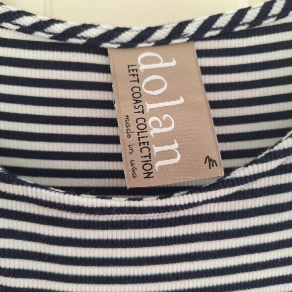 Anthropologie Dolan Left Coast Dress with Tulip Skirt sz M Navy Blue Made in USA - Picture 2 of 10